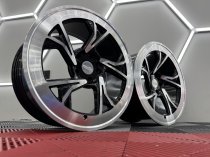 NEW 19 INCH RADI8 R8C5 ALLOY WHEELS IN GLOSS BLACK WITH MACHINED FACE AND DEEPER CONCAVE 10" REAR OPTION 5x112