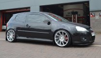 NEW 19 INCH VEEMANN V-FS26 DIRECTIONAL ALLOY WHEELS IN SILVER MACHINED WITH DEEPER CONCAVE 9.5" REARS 5x120