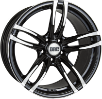 NEW 19 INCH DRC DMF 437 ALLOY WHEELS IN BLACK WITH POLISHED FACE AND DEEPER CONCAVE 9.5″ REAR OPTION 5x120