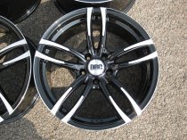 NEW 19 INCH DRC DMF 437 ALLOY WHEELS IN BLACK WITH POLISHED FACE AND DEEPER CONCAVE 9.5" REAR OPTION 5x120