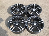 NEW 19 INCH DRC DMF 437 ALLOY WHEELS IN BLACK WITH POLISHED FACE AND DEEPER CONCAVE 9.5" REAR OPTION 5x120