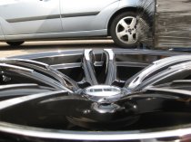 NEW 19 INCH DRC DMF 437 ALLOY WHEELS IN BLACK WITH POLISHED FACE AND DEEPER CONCAVE 9.5" REAR OPTION 5x120
