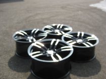 NEW 19 INCH DRC DMF 437 ALLOY WHEELS IN BLACK WITH POLISHED FACE AND DEEPER CONCAVE 9.5" REAR OPTION 5x120