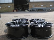 NEW 19 INCH DRC DMF 437 ALLOY WHEELS IN BLACK WITH POLISHED FACE AND DEEPER CONCAVE 9.5" REAR OPTION 5x120