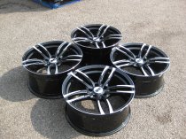 NEW 19 INCH DRC DMF 437 ALLOY WHEELS IN BLACK WITH POLISHED FACE AND DEEPER CONCAVE 9.5" REAR OPTION 5x120