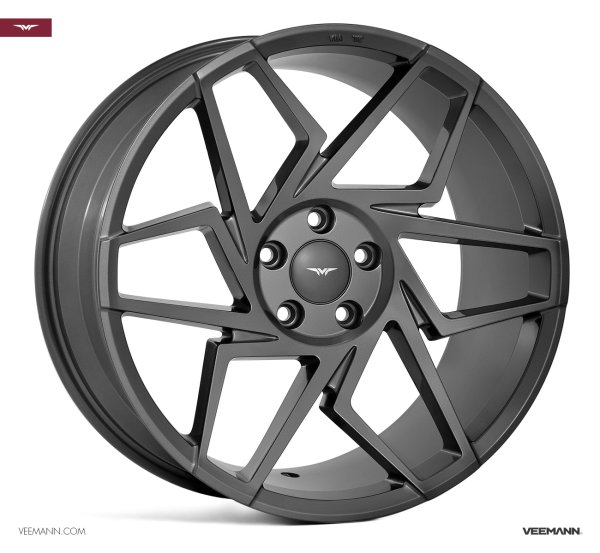 NEW 19" VEEMANN V-FS27R ALLOY WHEELS IN GLOSS GRAPHITE