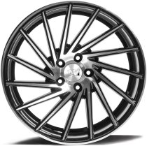 NEW 19 INCH 1AV ZX1 DIRECTIONAL ALLOY WHEELS IN GLOSS BLACK WITH POLISHED FACE AND DEEPER CONCAVE 9.5" REAR OPTION