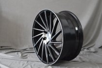 NEW 19 INCH 1AV ZX1 DIRECTIONAL ALLOY WHEELS IN GLOSS BLACK WITH POLISHED FACE AND DEEPER CONCAVE 9.5" REAR OPTION