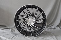 NEW 19 INCH 1AV ZX1 DIRECTIONAL ALLOY WHEELS IN GLOSS BLACK WITH POLISHED FACE AND DEEPER CONCAVE 9.5" REAR OPTION