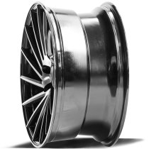 NEW 19 INCH 1AV ZX1 DIRECTIONAL ALLOY WHEELS IN GLOSS BLACK WITH POLISHED FACE AND DEEPER CONCAVE 9.5" REAR OPTION