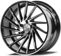 NEW 19 INCH 1AV ZX1 DIRECTIONAL ALLOY WHEELS IN GLOSS BLACK WITH POLISHED FACE AND DEEPER CONCAVE 9.5" REAR OPTION
