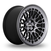 NEW 19 INCH RADI8 R8 A10 ALLOY WHEELS IN DARK MIST WITH MACHINED FACE AND DEEPER CONCAVE 10″ REARS 5x112