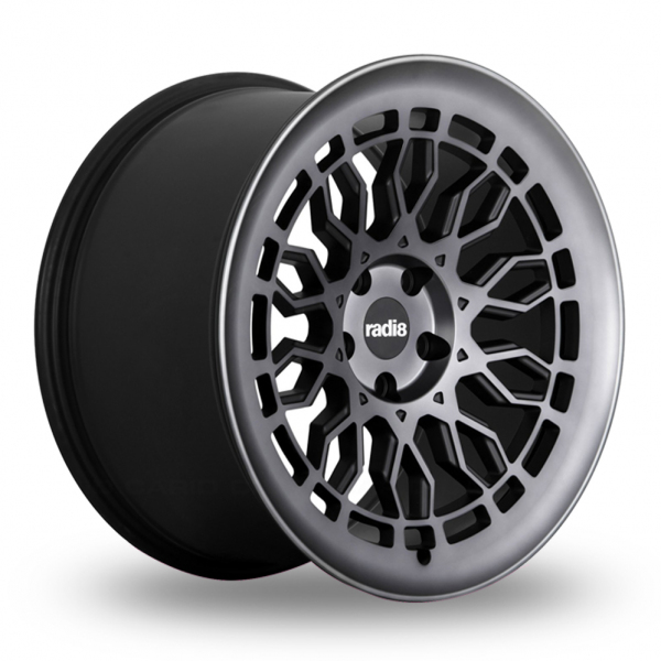 NEW 19 INCH RADI8 R8 A10 ALLOY WHEELS IN DARK MIST WITH MACHINED FACE AND DEEPER CONCAVE 10" REARS 5x112