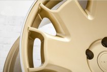 NEW 18 INCH ISPIRI CSR2 ALLOY WHEELS IN GOLD WITH POLISHED LIP AND DEEPER CONCAVE 9.5" REAR OPTION 5x112