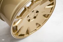 NEW 19 INCH ISPIRI CSR2 ALLOY WHEELS IN VINTAGE GOLD WITH POLISHED LIP AND DEEPER CONCAVE 9.5" REAR OPTION 5x112