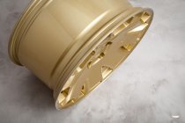 NEW 19 INCH ISPIRI CSR2 ALLOY WHEELS IN VINTAGE GOLD WITH POLISHED LIP AND DEEPER CONCAVE 9.5" REAR OPTION 5x112