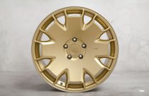 NEW 19 INCH ISPIRI CSR2 ALLOY WHEELS IN VINTAGE GOLD WITH POLISHED LIP AND DEEPER CONCAVE 9.5" REAR OPTION 5x112