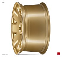 NEW 19 INCH ISPIRI CSR2 ALLOY WHEELS IN VINTAGE GOLD WITH POLISHED LIP AND DEEPER CONCAVE 9.5" REAR OPTION 5x112