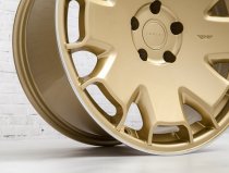 NEW 19 INCH ISPIRI CSR2 ALLOY WHEELS IN VINTAGE GOLD WITH POLISHED LIP AND DEEPER CONCAVE 9.5" REAR OPTION 5x112