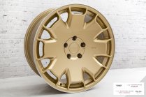 NEW 19 INCH ISPIRI CSR2 ALLOY WHEELS IN VINTAGE GOLD WITH POLISHED LIP AND DEEPER CONCAVE 9.5" REAR OPTION 5x112