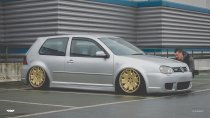 NEW 19 INCH ISPIRI CSR2 ALLOY WHEELS IN VINTAGE GOLD WITH POLISHED LIP AND DEEPER CONCAVE 9.5" REAR OPTION 5x112