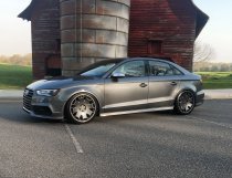 NEW 18 INCH ISPIRI CSR2 ALLOY WHEELS IN CARBON GRAPHITE WITH POLISHED LIP AND DEEPER CONCAVE 9.5" REAR 5x120