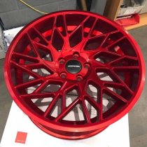 NEW 19 INCH VEEMANN V-FS29R ALLOY WHEELS IN CANDY RED WITH DEEPER CONCAVE 9.5" REARS 5x112
