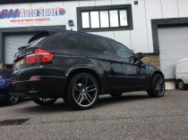 NEW 20 INCH VEEMANN V-FS28 ALLOY WHEELS IN GLOSS GRAPHITE WITH DEEP CONCAVE 10" REARS 5x120