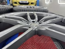 NEW 22 INCH VEEMANN V-FS28 ALLOY WHEELS IN GLOSS GRAPHITE WITH DEEPER CONCAVE 10.5" REARS INCLUDING PART WORN TYRES 5x120