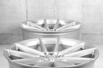 NEW 21" VEEMANN V-FS4 ALLOY WHEELS IN SILVER WITH POLISHED FACE, DEEPER CONCAVE 10.5" ALL ROUND