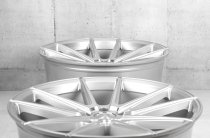 NEW 21 INCH VEEMANN V-FS4 ALLOY WHEELS IN SILVER MACHINED WITH DEEPER CONCAVE 10.5" REARS 5x112