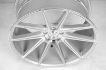 NEW 21 INCH VEEMANN V-FS4 ALLOY WHEELS IN SILVER MACHINED WITH DEEPER CONCAVE 10.5" REARS 5x112