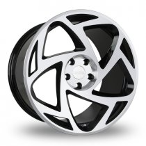 NEW 20 INCH RADI8 R8S5 ALLOY WHEELS IN GLOSS BLACK WITH POLISHED FACE AND DEEPER CONCAVE 10" REARS 5x112