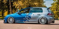 NEW 19 INCH VEEMANN V-FS35 ALLOY WHEELS IN SILVER MACHINED WITH DEEPER CONCAVE 9.5" REARS 5x120