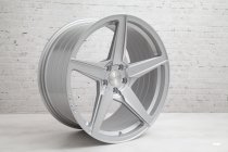 NEW 21 INCH ISPIRI FFR5 ALLOY WHEELS IN PURE SILVER BRUSHED WITH DEEPER CONCAVE 10.5" REARS 5x112