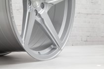 NEW 21 INCH ISPIRI FFR5 ALLOY WHEELS IN PURE SILVER BRUSHED WITH DEEPER CONCAVE 10.5" REARS 5x120