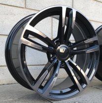 NEW 18 INCH 4M 437 STYLE ALLOY WHEELS IN SHADOW BLACK WITH DARK TINTED LACQUER 5x120