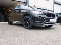 NEW 18 INCH 4M 437 STYLE ALLOY WHEELS IN SHADOW BLACK WITH DARK TINTED LACQUER 5x120