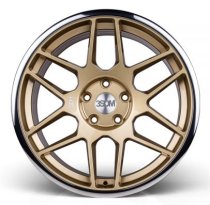 NEW 18 INCH 3SDM 0.09 ALLOY WHEELS IN GLOSS GOLD WITH POLISHED LIP WITH DEEPER CONCAVE 9.5" REAR OPTION 5x112