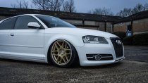 NEW 18 INCH 3SDM 0.09 ALLOY WHEELS IN GLOSS GOLD WITH POLISHED LIP WITH DEEPER CONCAVE 9.5" REAR OPTION 5x112