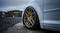 NEW 18 INCH 3SDM 0.09 ALLOY WHEELS IN GLOSS GOLD WITH POLISHED LIP WITH DEEPER CONCAVE 9.5" REAR OPTION 5x112