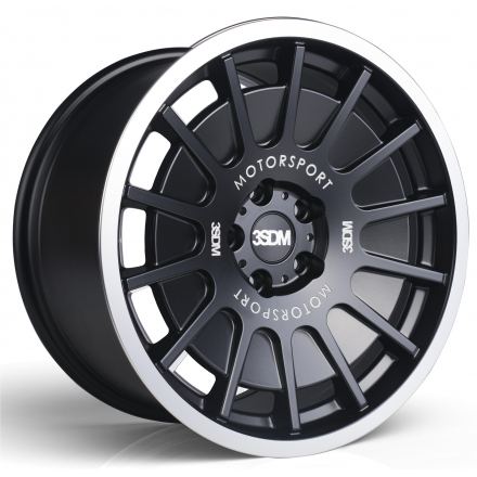 NEW 18 INCH 3SDM 0.66 ALLOY WHEELS IN MATT BLACK WITH POLISHED LIP AND DEEPER CONCAVE 9.5" REAR OPTION 5x112