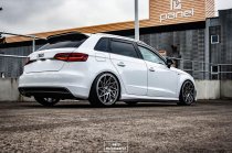 NEW 19 INCH VEEMANN V-FS35 ALLOY WHEELS IN GLOSS GRAPHITE WITH DEEPER CONCAVE 9.5" REARS 5x112