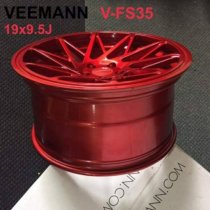 NEW 19 INCH VEEMANN V-FS35 ALLOY WHEELS IN CANDY RED WITH DEEPER CONCAVE 9.5" REAR OPTION 5x112