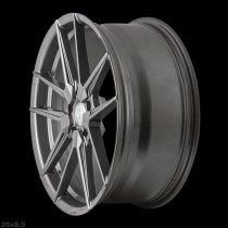 NEW 20 INCH QUANTUM44 SFF1 ALLOY WHEELS IN DIAMOND GRAPHITE WITH DEEPER CONCAVE 10" REAR 5x112