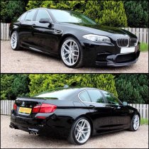 NEW 19 INCH VEEMANN VC03 ALLOY WHEELS IN QUARTZ SILVER MACHINED WITH DEEPER CONCAVE 9.5" REARS 5x120