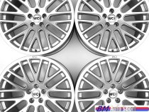 NEW 18" WCI SY10 Y SPOKE ALLOYS IN SILVER WITH POLISHED FACE, DEEP CONCAVE 9.5" ALL ROUND