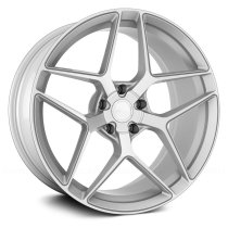 NEW 20" VEEMANN VC650 ALLOY WHEELS IN SILVER POLISHED WITH WIDER 10" or 10.5" ALL ROUND