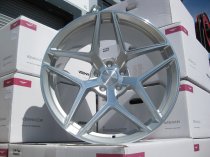 NEW 20 INCH VEEMANN VC650 ALLOY WHEELS IN QUARTZ SILVER MACHINED, DEEPER CONCAVE 10" OR 10.5" ALL ROUND 5x112