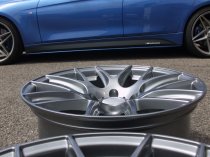 NEW 18 INCH OEMS 111 ALLOY WHEELS IN GLOSS GUNMETAL WITH DEEPER CONCAVE 9.5" REARS 5x120